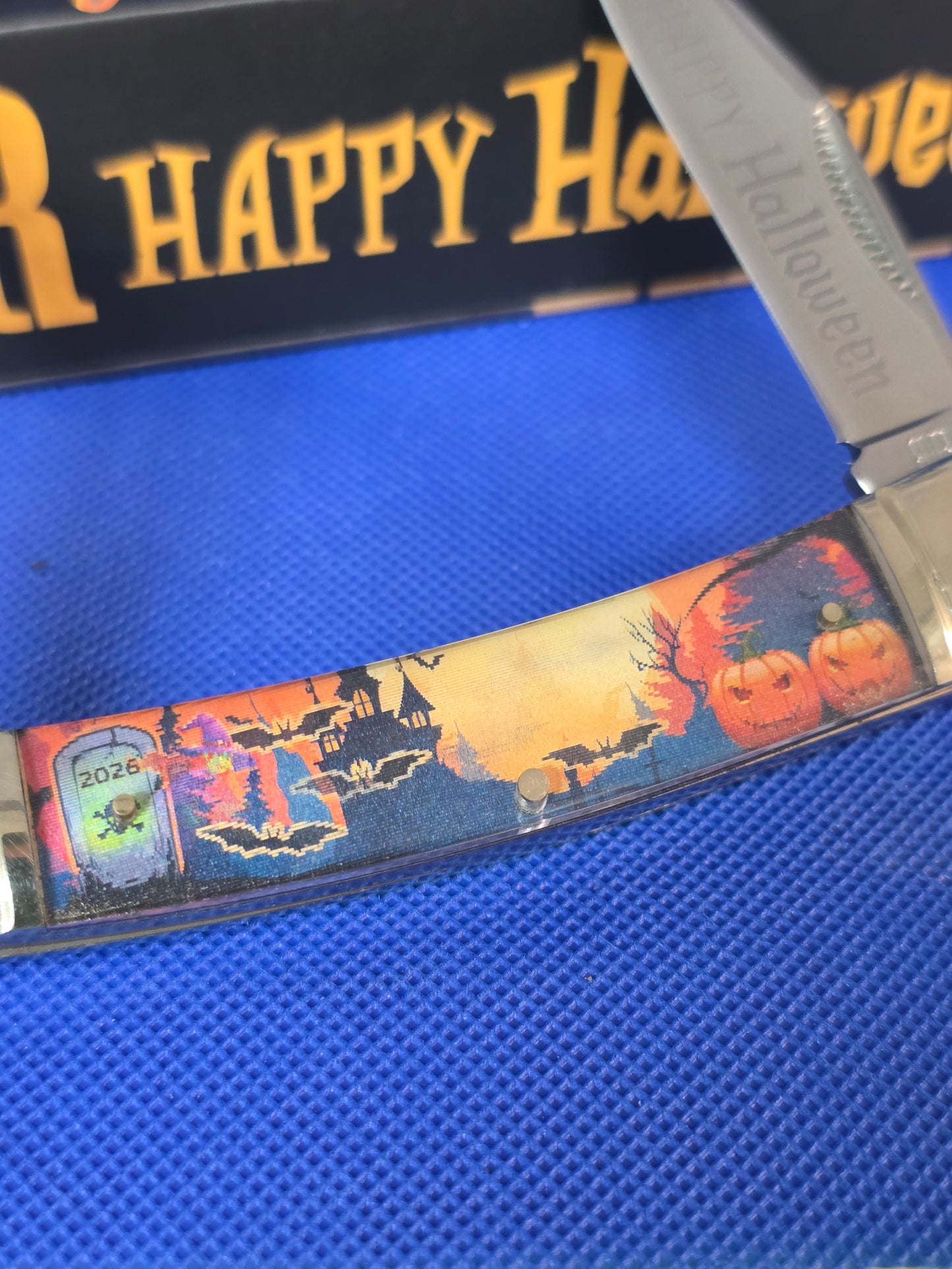 2026 Rough Ryder Halloween Knife Moose Glow in Dark Handle RR2797