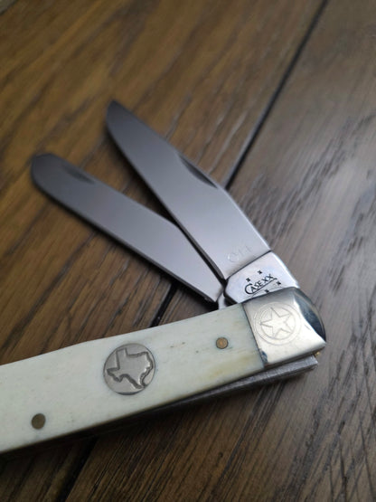 2006 Case XX 6254 Natural Bone Trapper with Texas Shield Scrolled