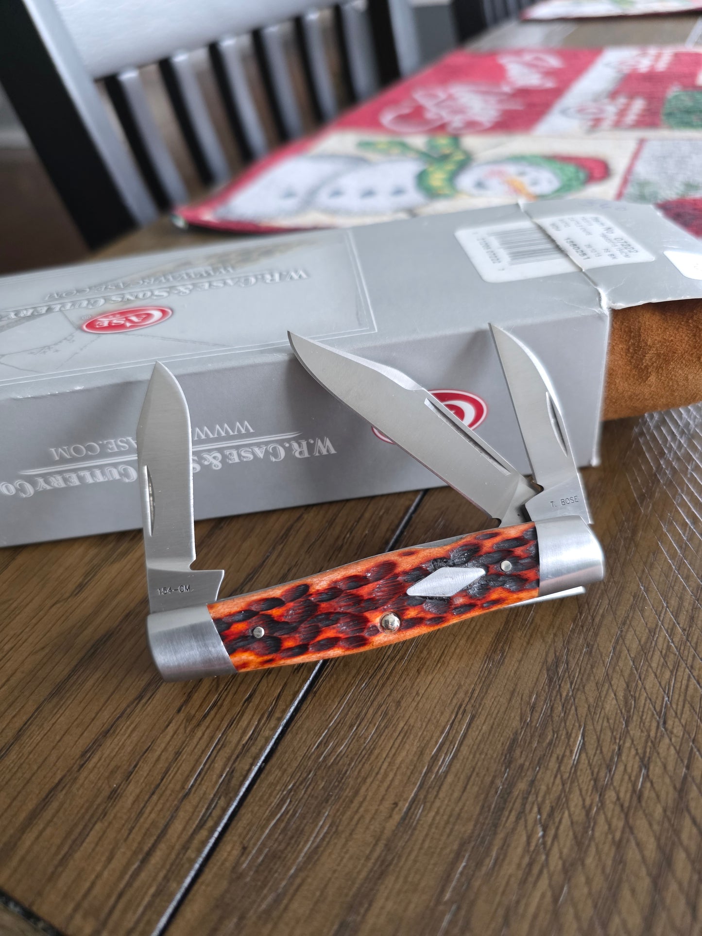 2015 Case XX Tony Bose Cattle Knife Chestnut Bone 07223 154CM
