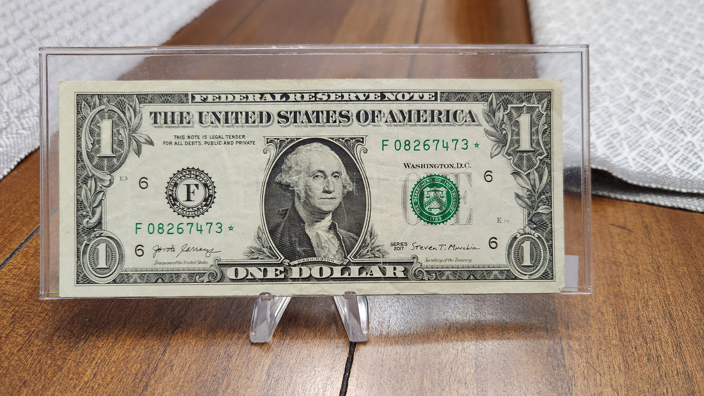 $1 Dollar Federal Reserve Star Note 2017
