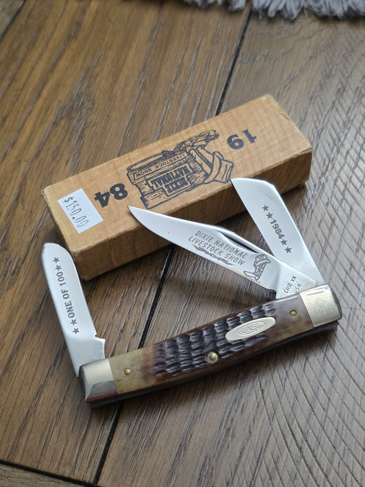 1983 Case XX Brown Jigged Bone Dixie National Livestock Show NIB 1 of 100