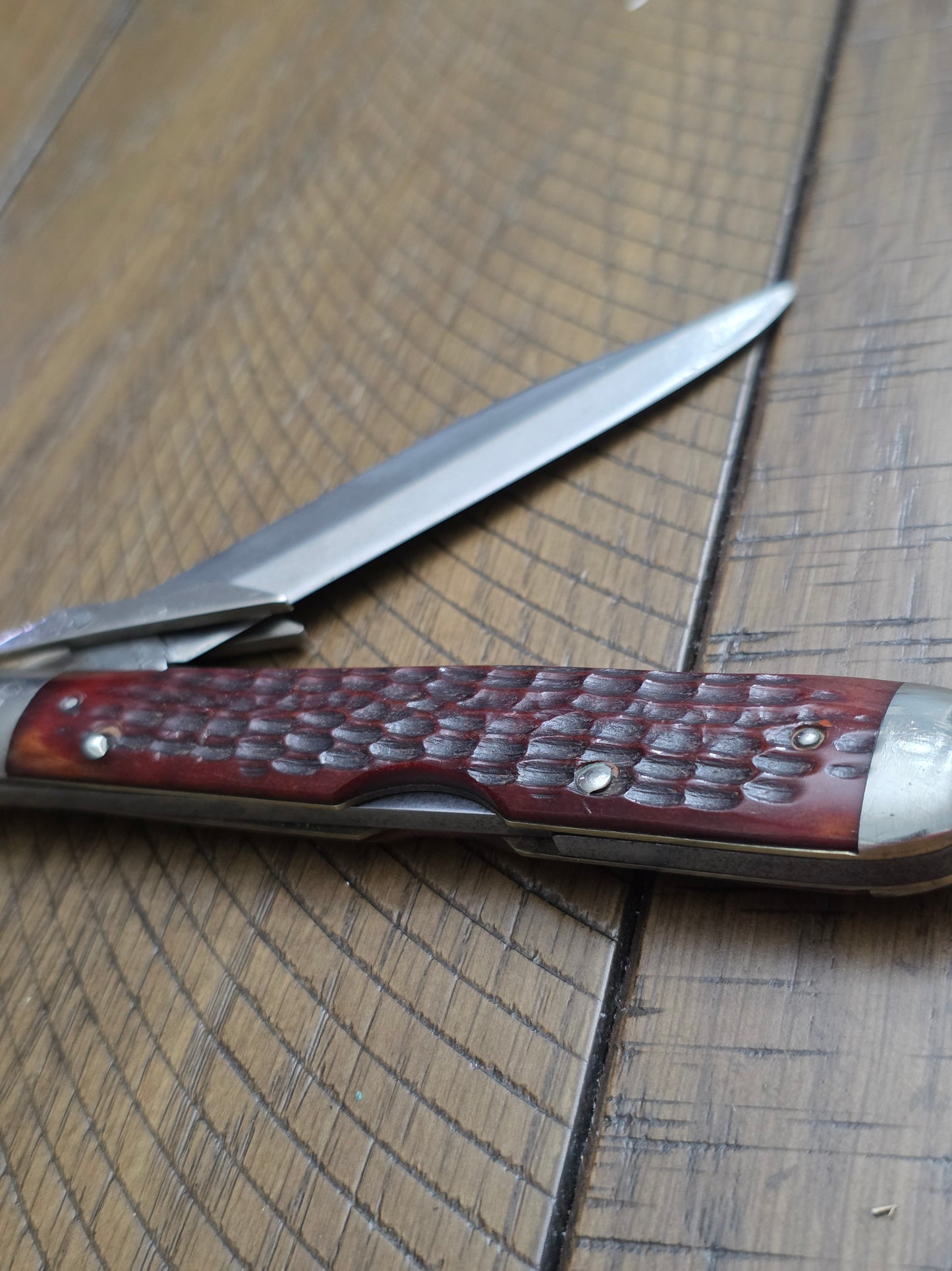1965-69 Case XX Red Bone Cheetah 61111 1/2 with Extra 1 Rare Beauty!