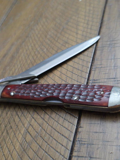 1965-69 Case XX Red Bone Cheetah 61111 1/2 with Extra 1 Rare Beauty!