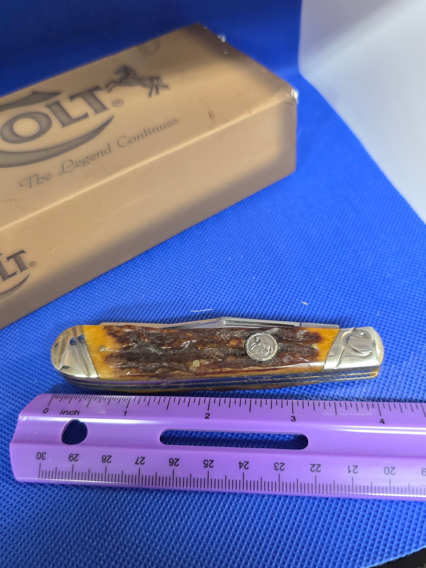 Colt Brown Bone Stag Trapper CT212 Vintage Discontinued