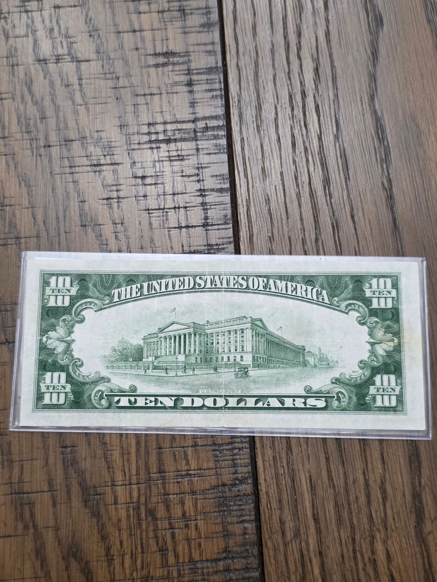 1934 Series A $10 Yellow Seal Silver Certificate in AU Condition US-Note