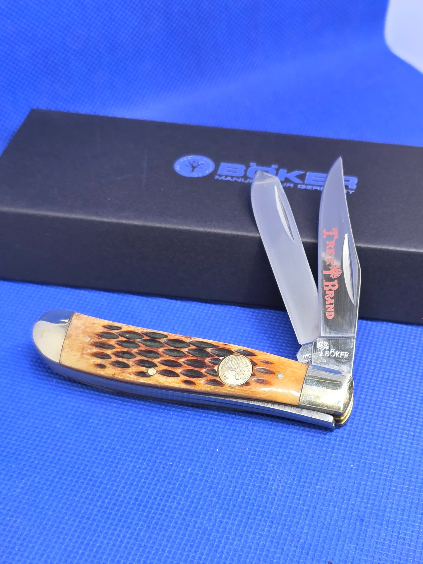 Boker TS Mini trappeur en os brun 110793