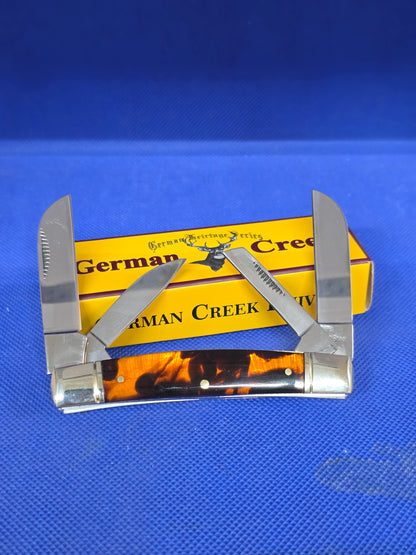 GERMAN CREEK 3 5/8" Couteau de poche du Congrès 4 lames, graines de citrouille flambant neuves