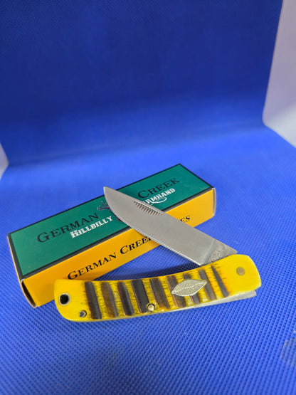 The Hillbilly Farmhand - Yellow Sawcut Bone Handles - GCFH037YWSC