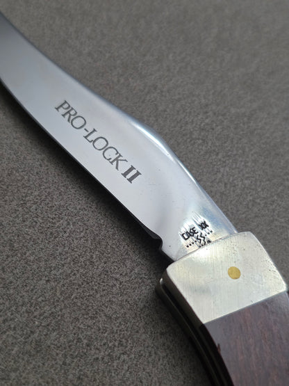 1983 Case XX Pro-Lock II Lockback Folding Knife Wood Handles New Grind Blades