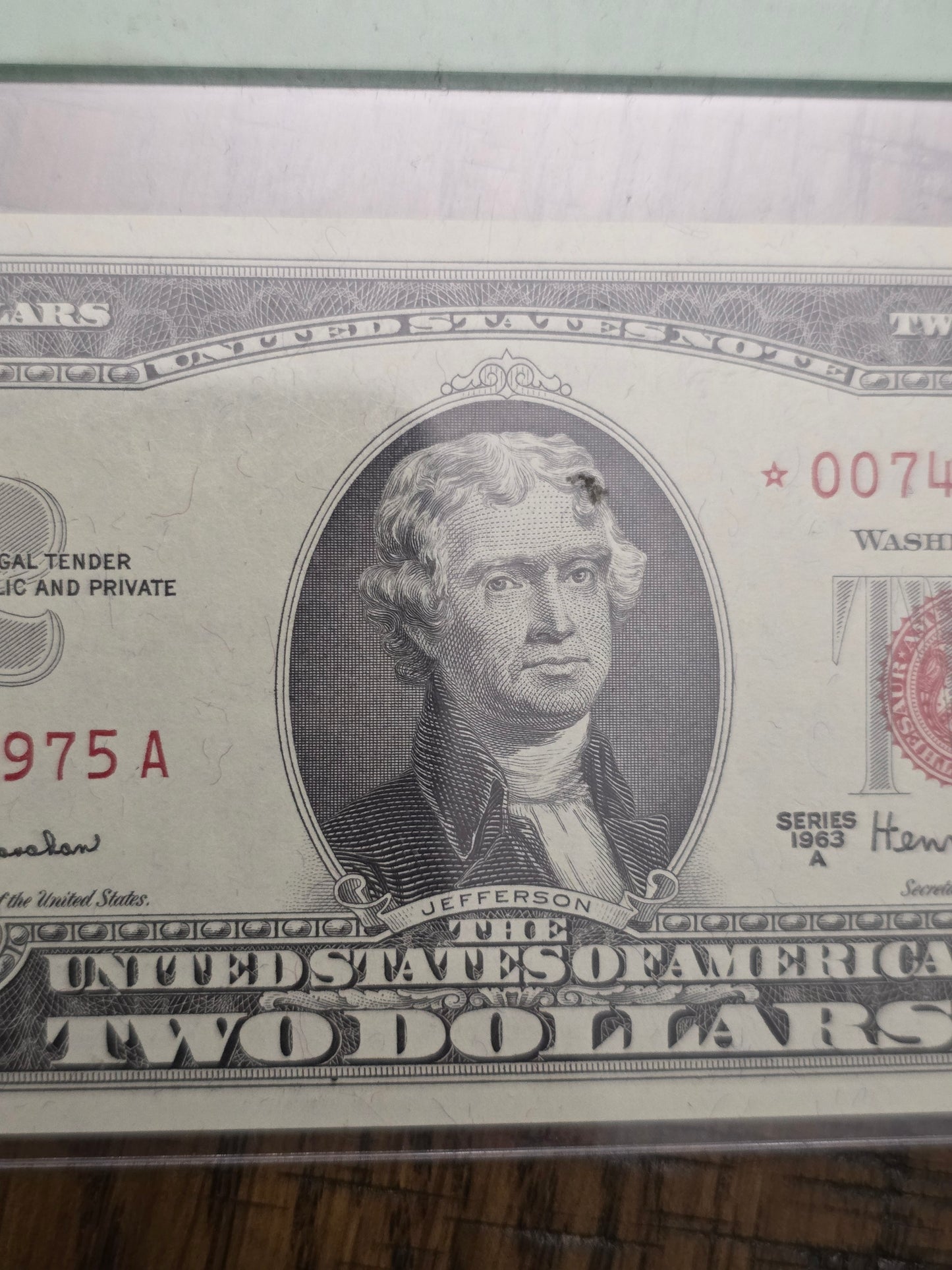 1963 A Series $2 Red Seal Star Note 64PPQ Uncirculated Very Choice New