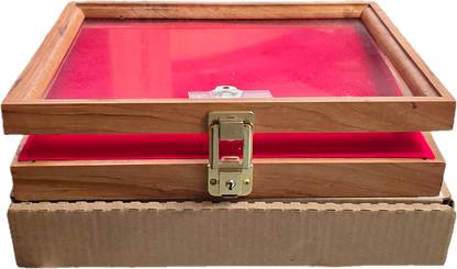 Knife Display - 402 - Cherry  - S&D Enterprise Wood Display Case 9.5X12X2