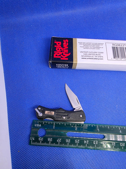 Rigid Small Lockback Knife with Loop NIB RG0822TG