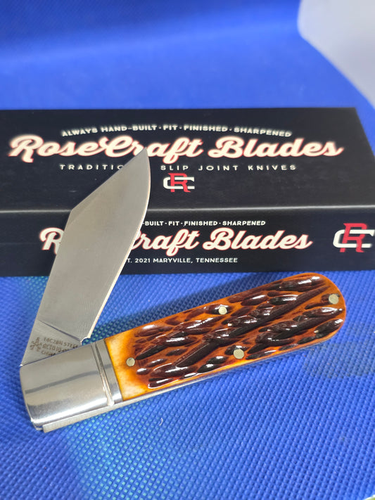RoseCraft Blades - Loosahatchee Jack -  Brown Bone Dapper Jig - RCT010-BJB