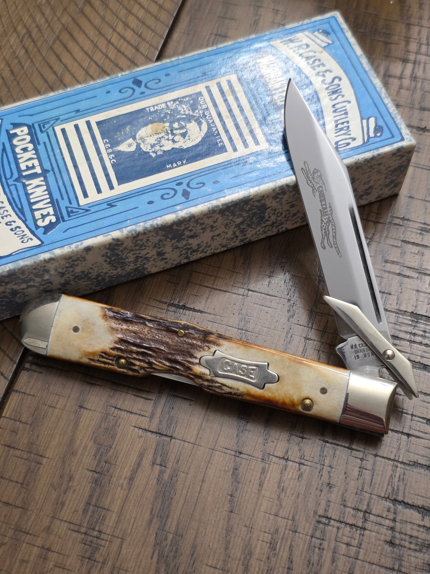 1990's Case Classic Stag Handle Cheetah New in the Original Box