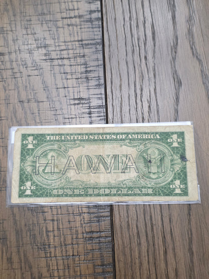 1935A $1 Hawaii Silver Certificate Emergency Note - Good Condition