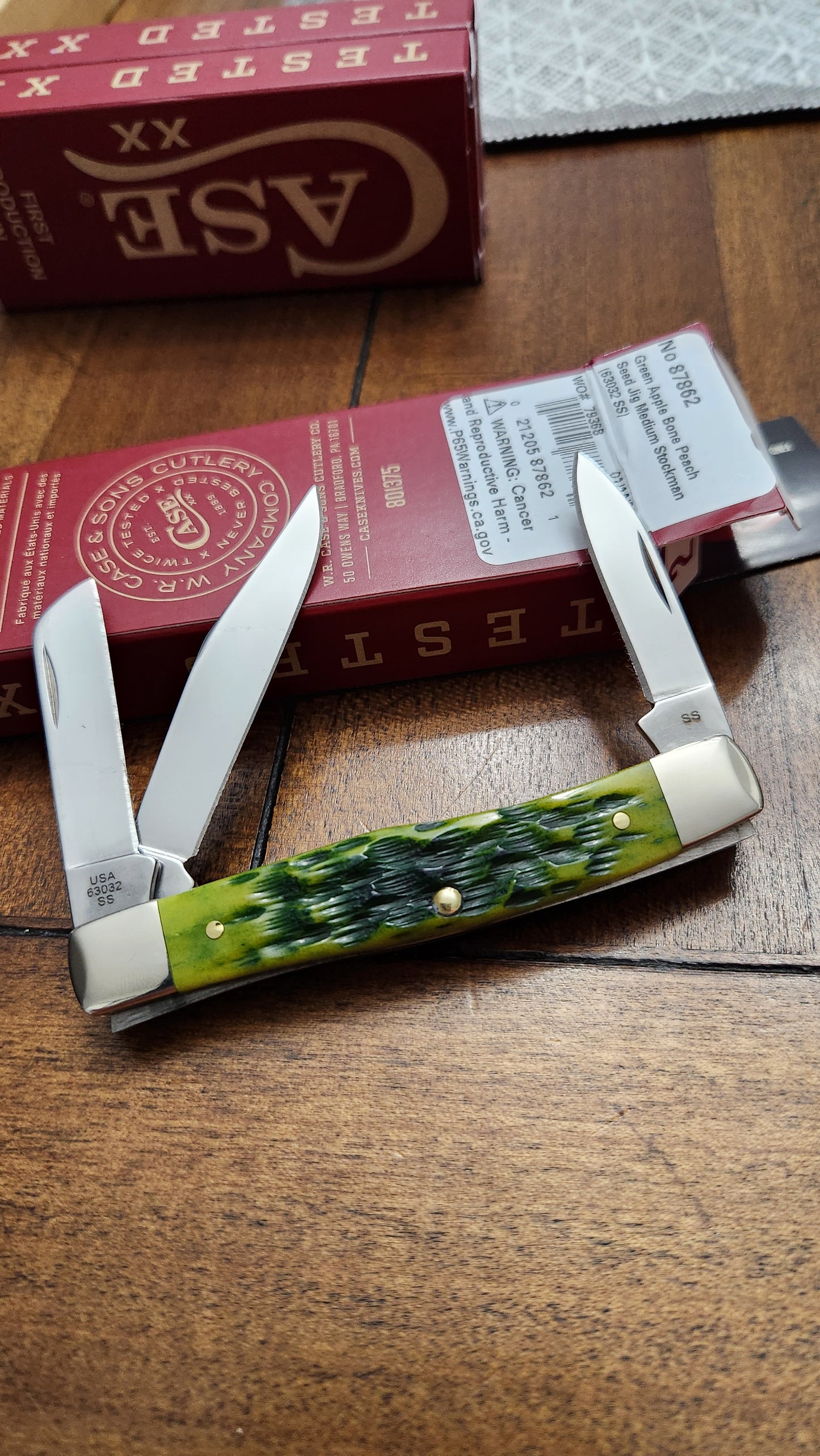 2025 Case XX Green Apple Jig Bone 6332 Stockman First Production Run 1 of 250 87862