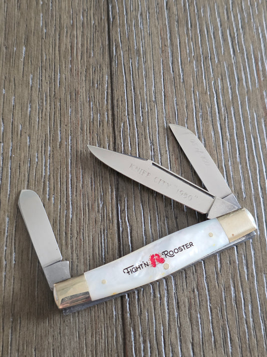 1980 Fight'n Rooster Mother Of Pearl Stockman #5 of 100