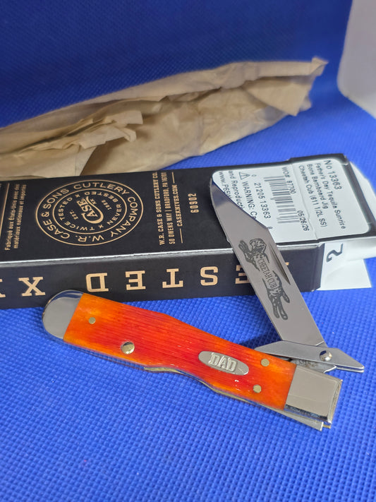 2026 Case XX Father's Day Cheetah Cub 13363 Tequila Sunrise Bone