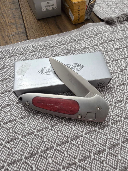 Boker Speed Lock II Treebrand Classic Manual - No Nail Knick - Red bone with Clip 7107RBC