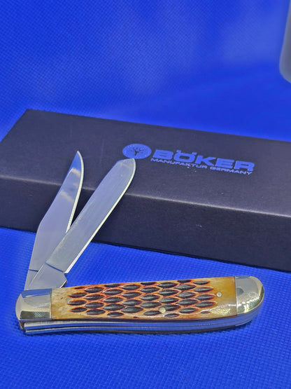 Boker TS Mini trappeur en os brun 110793