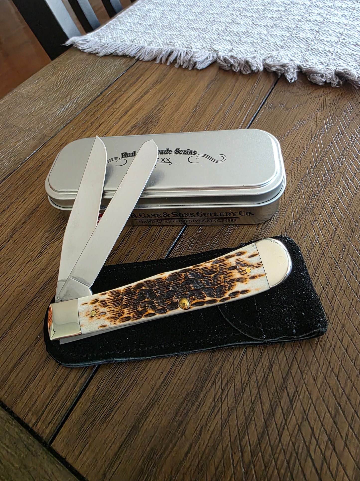 2009 Case XX Trapper Amber Bone End of Decade Series