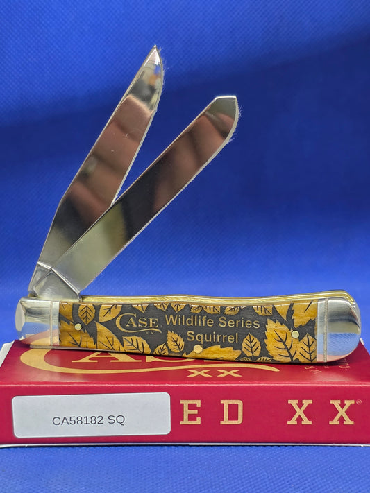 Case XX - Antique Bone Trapper - Squirrel Wildlife Series - CA58182-SQ