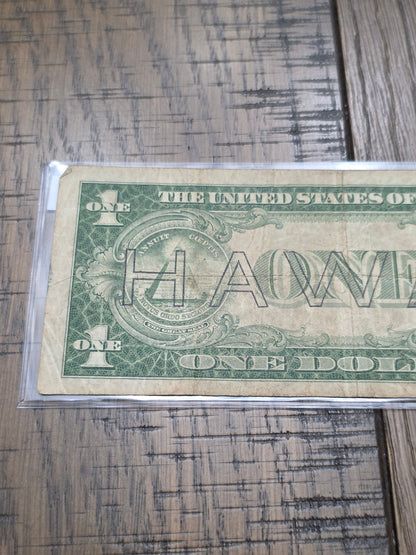1935A $1 Hawaii Silver Certificate Emergency Note - Good Condition