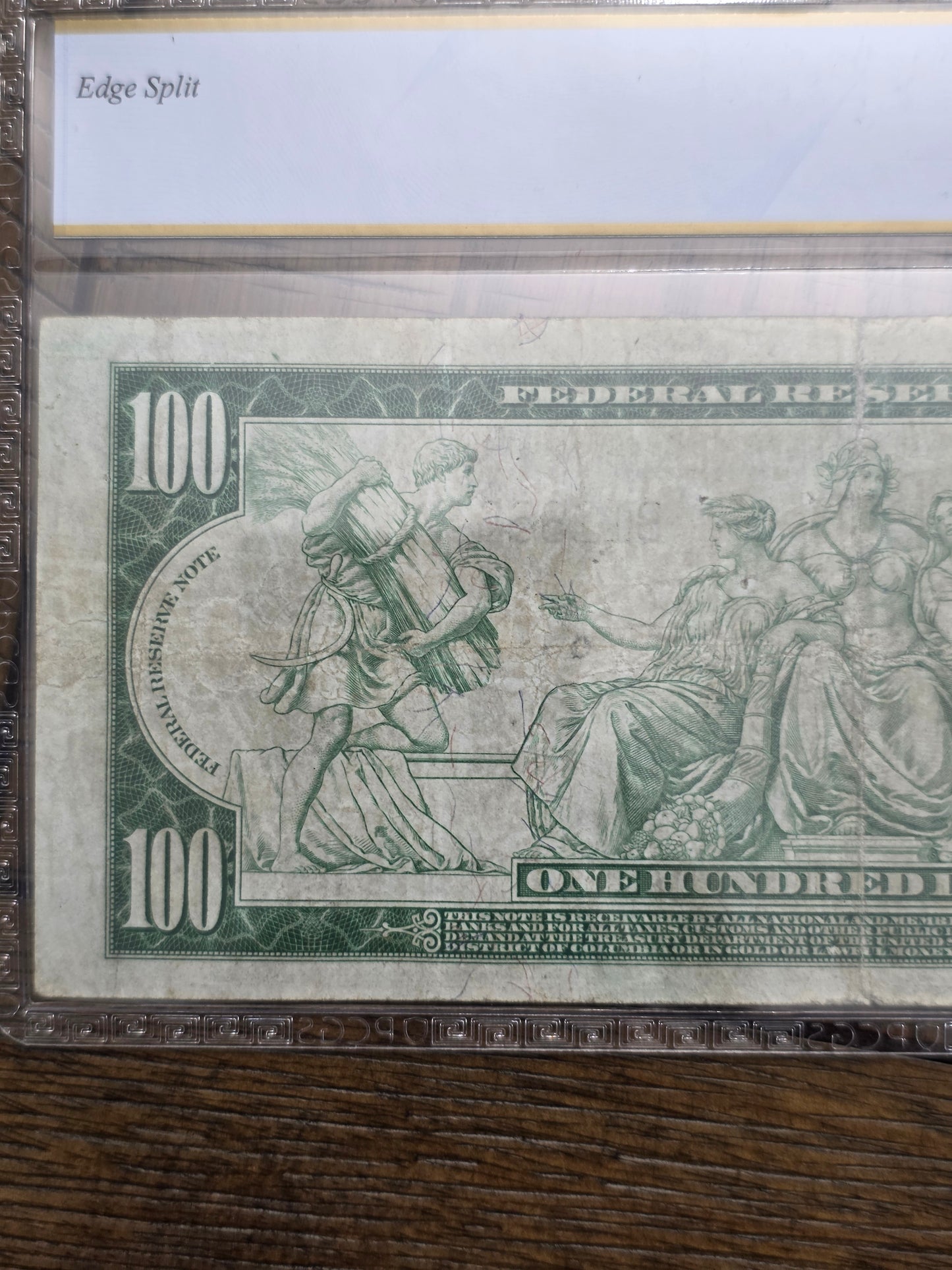 1914 $100 Federal Reserve Note New York VF 20 PCGS Grade