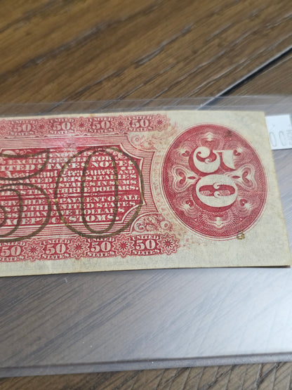 United States Fractional Currency .50 Cent - Excellent Condition Third Issue