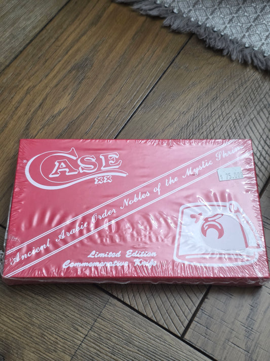 Case XX R207 Mini Trapper Red Bone Shriners Commemorative Knife Limited Sealed