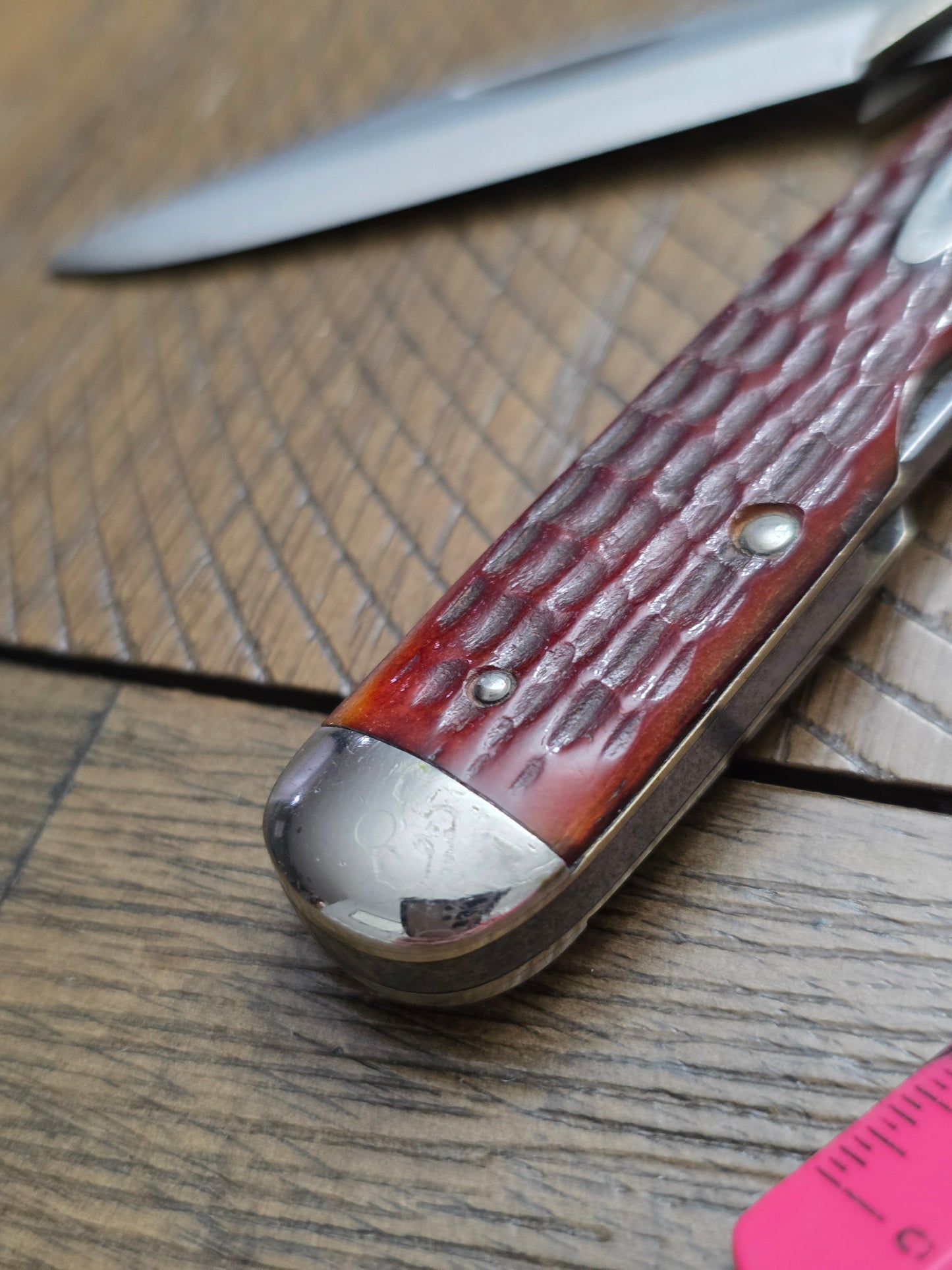 1965-69 Case XX Red Bone Cheetah 61111 1/2 with Extra 1 Rare Beauty!