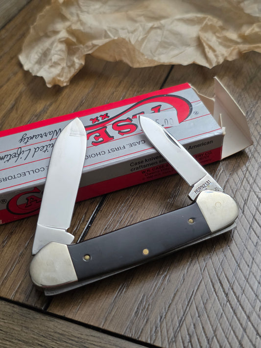 1989 Case XX Smooth Buffalo Horn Handle Canoe NIB 02306