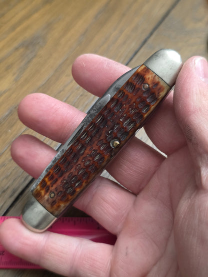 1940-64 Case XX 6294 Cigar Jack Red Bone Handles Used