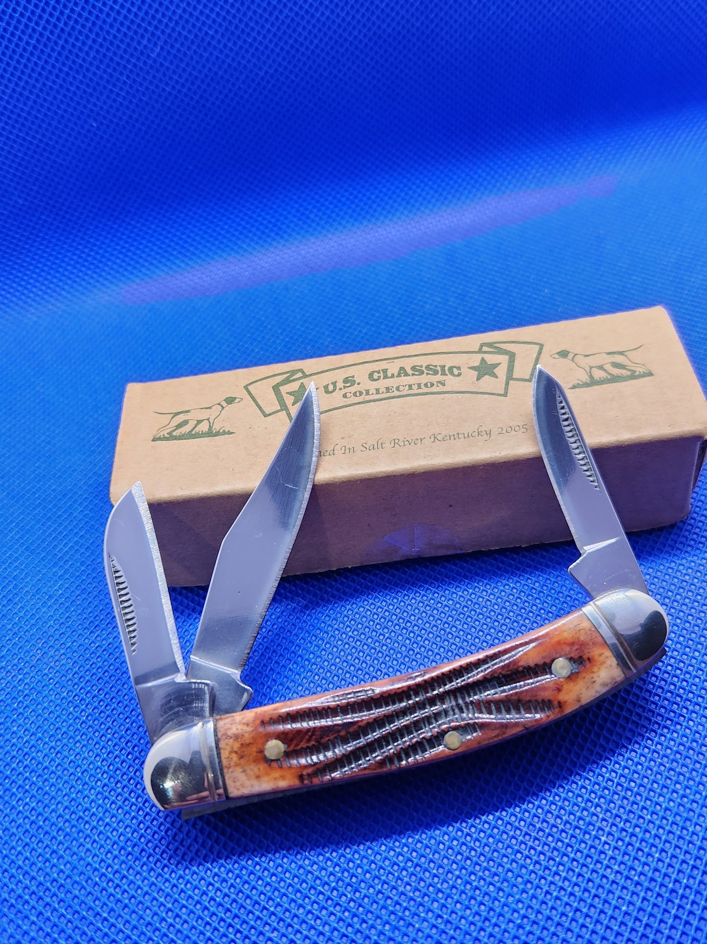 US Classic Small Stockman 3.25" Brown  Bone EM2567015JSJIG