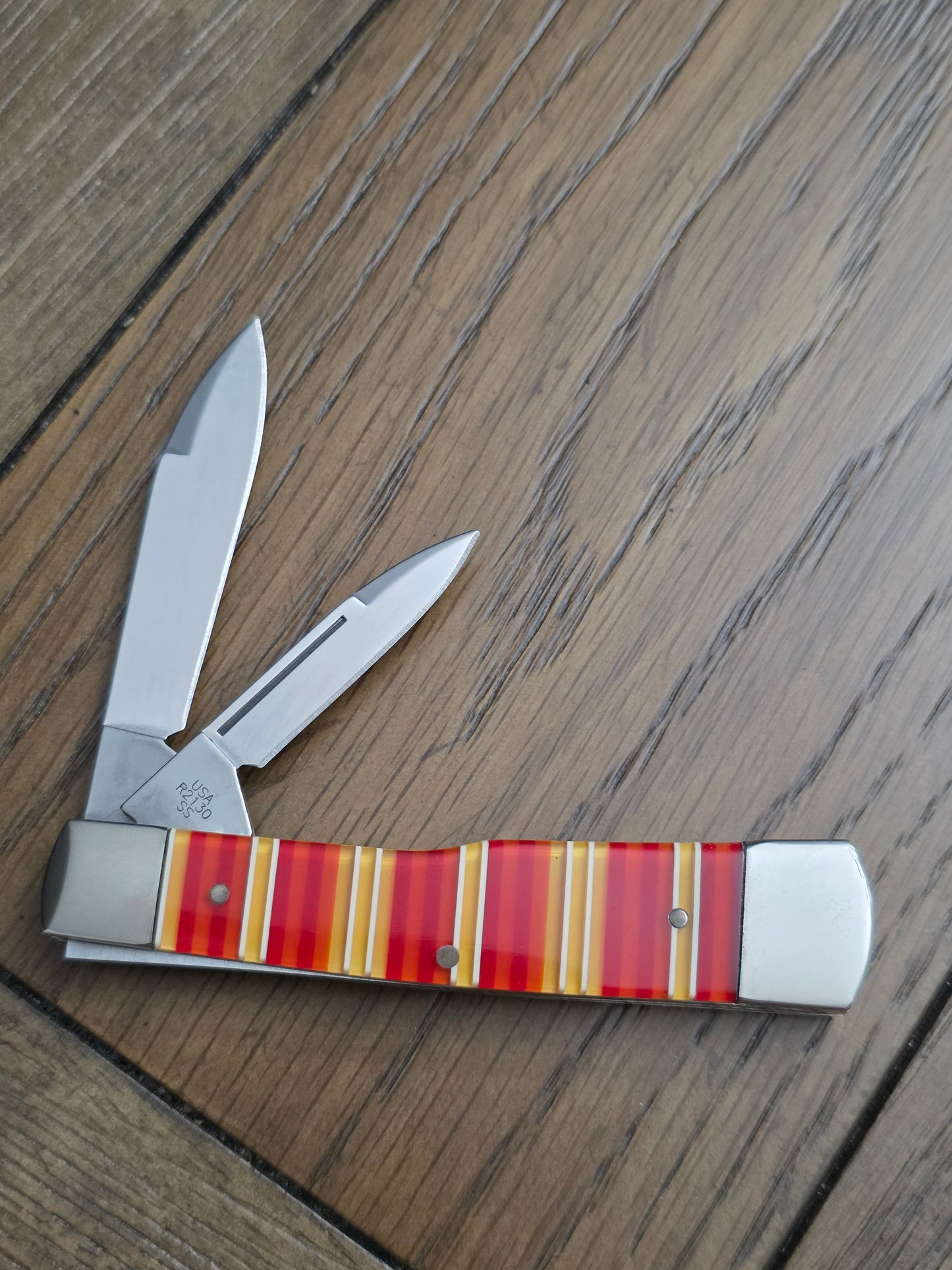Case XX Case Brothers Cutlery Gunstock Candy Stripe Handles R2130