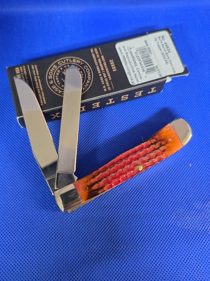 Case XX SMKW Exclusive Smoked Bacon Bone Trapper Folding Knife CA44534