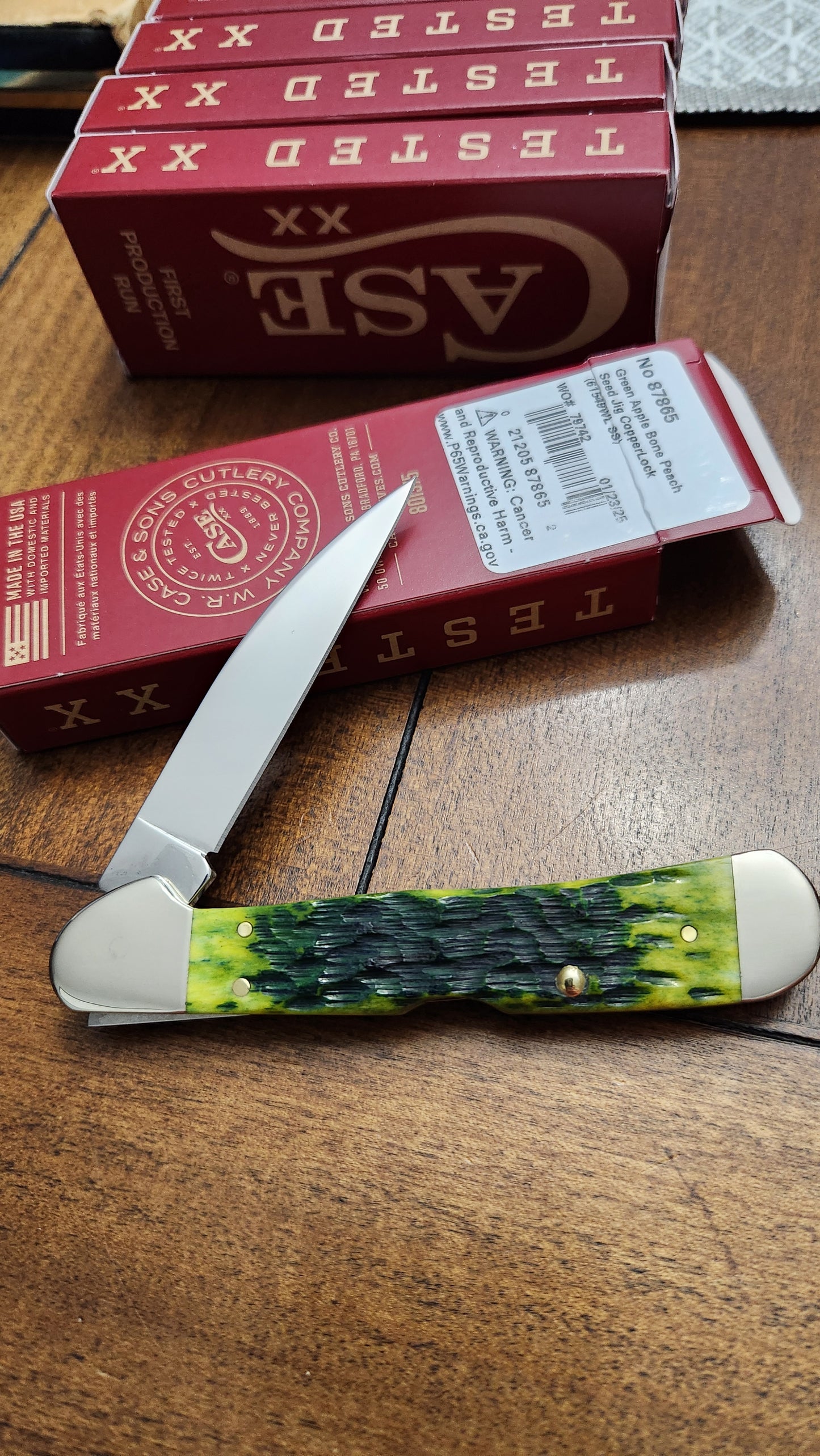 2025 Case XX Green Apple Jig Bone 61549WL Copperlock First Production Run 1 of 250 87865