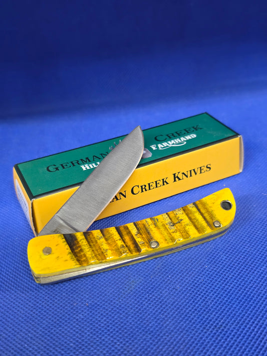 The Hillbilly Farmhand - Yellow Sawcut Bone Handles - GCFH037YWSC
