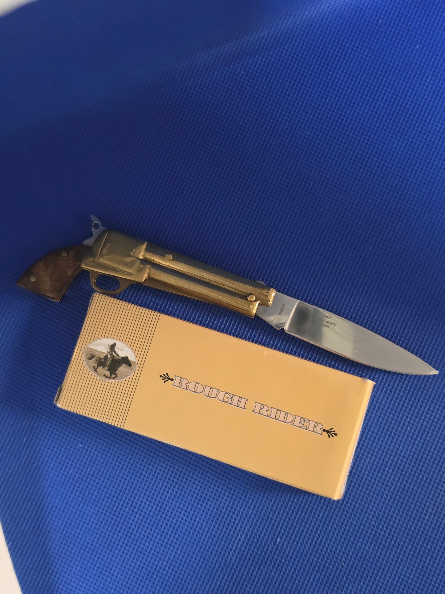 Rough Rider Pistol Knife Wood Grips RR264 Early Run 1st Edition NIB