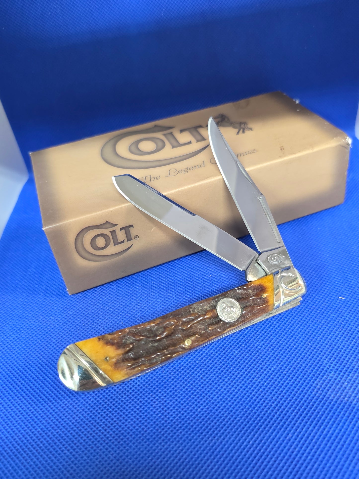 Colt Brown Bone Stag Trapper CT212 Vintage Discontinued