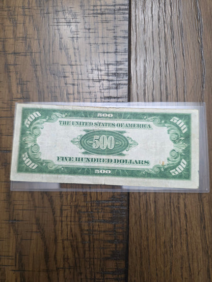 1934 Series $500 FRN McKinley Note Good Condition