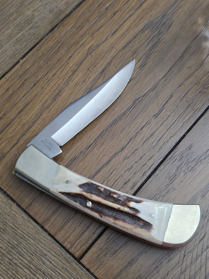 1991 NKCA 10th Anniversary Hen & Rooster Bolster Lock Stag Handle German