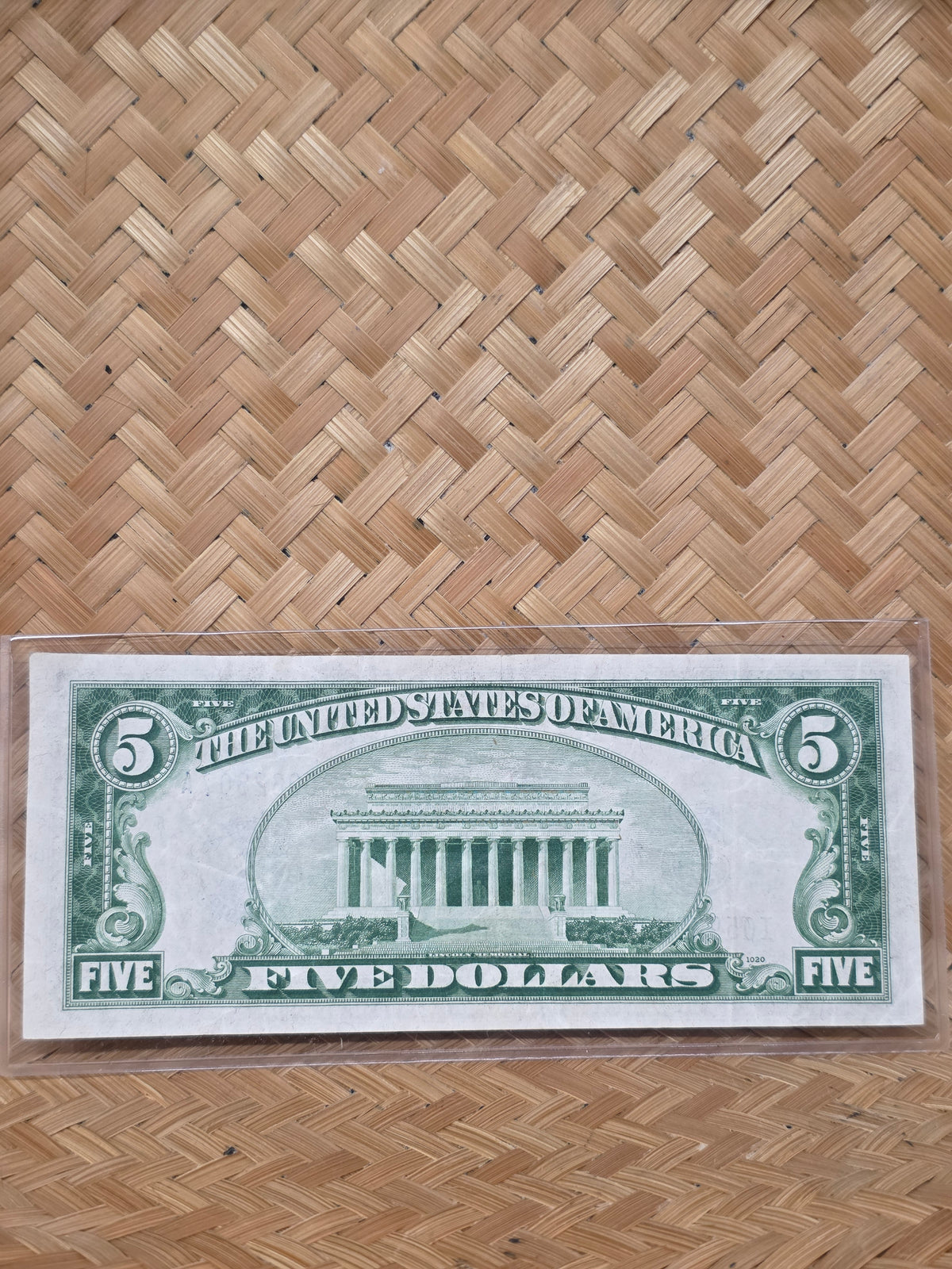 1934 Series A $5 Blue Seal Silver Certificate VF Condition