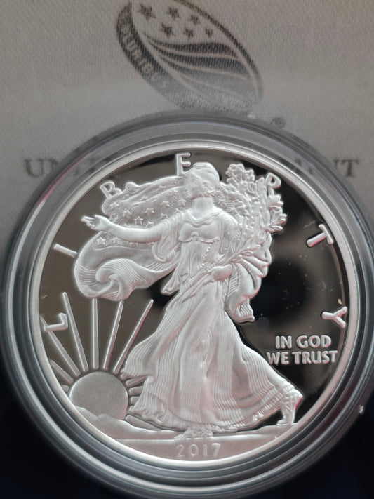 2017 SAE Proof Silver American Eagle $1 New in Box