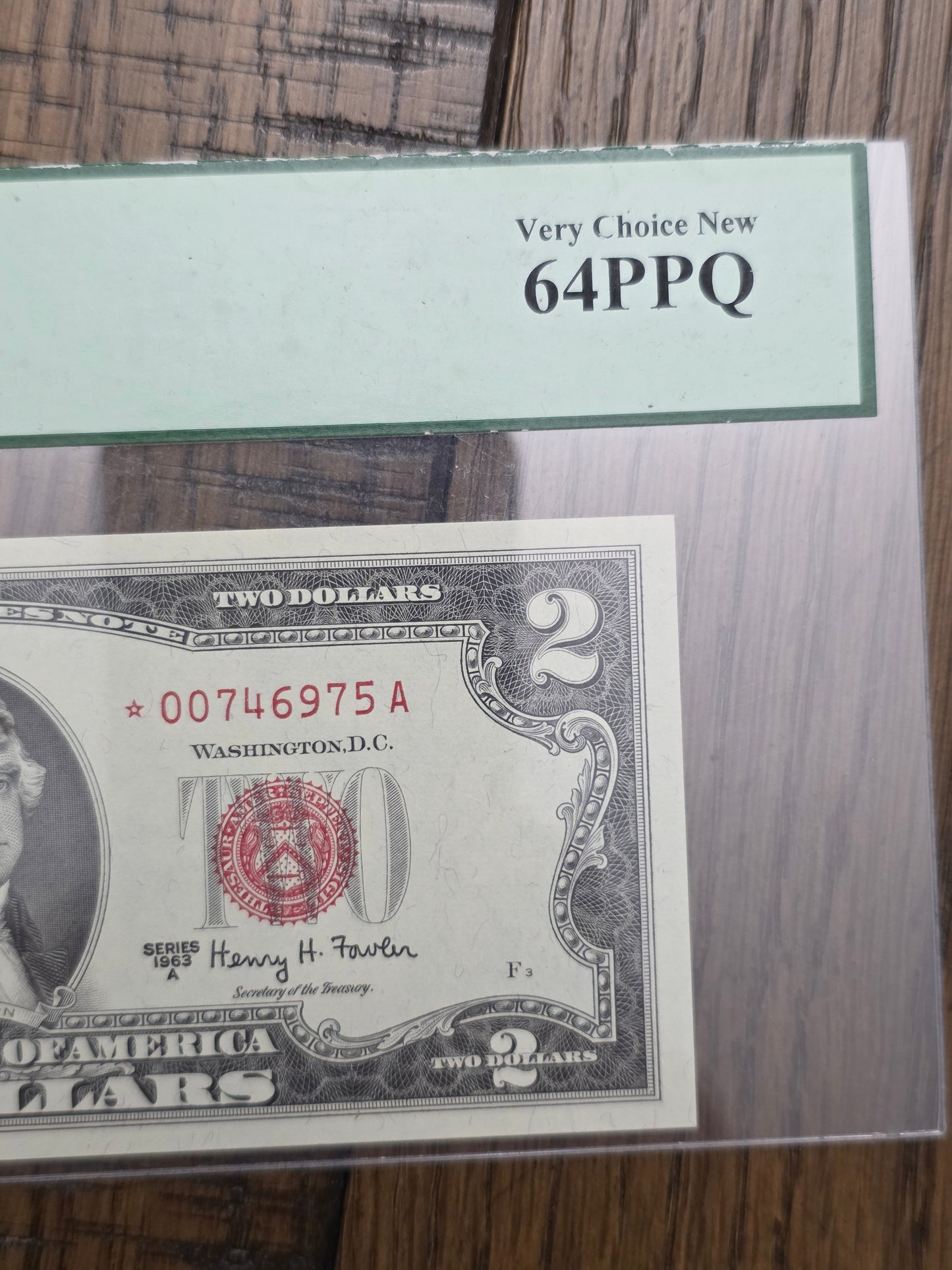 1963 A Series $2 Red Seal Star Note 64PPQ Uncirculated Very Choice New