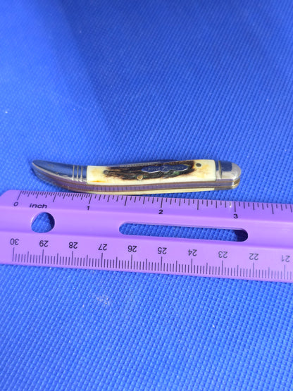 Rough Ryder - Genuine Stag Tiny Toothpick - Rare Find