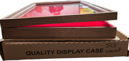 503 - Walnut  - S&D Enterprise Wood Display Case 18X12X2