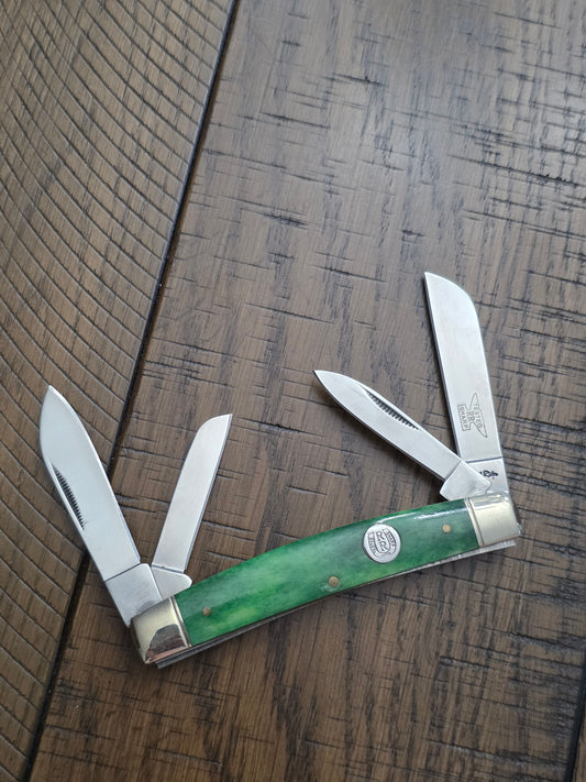 Rough Ryder - Large Congress Smooth Green Bone - Anvil Etch 1st Gen.