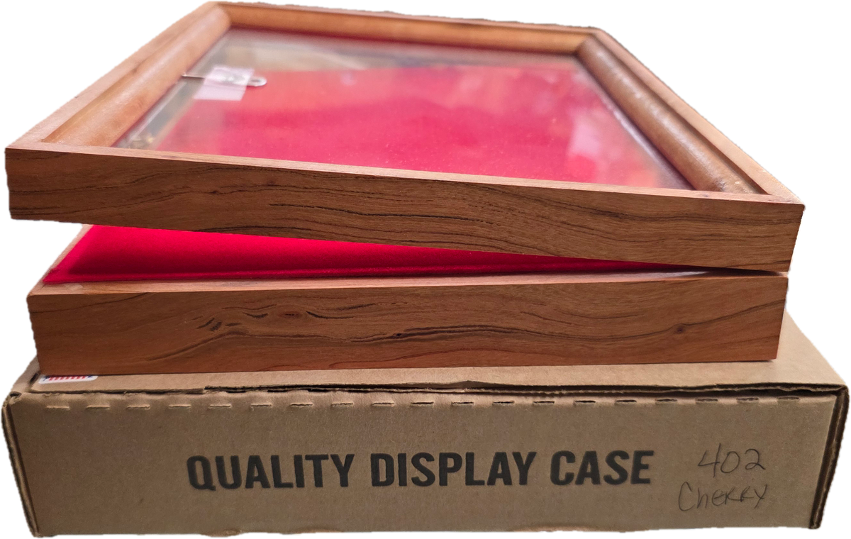 Knife Display - 402 - Cherry  - S&D Enterprise Wood Display Case 9.5X12X2