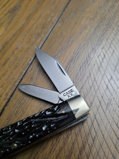1940-64 Case XX Gum Fuddy Rough Black Synthetic 6235 1/2 Jack Knife Near Mint